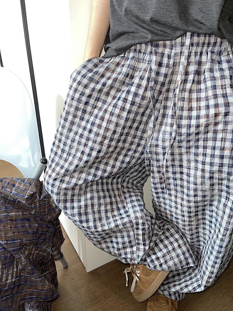 

Мужские летние тонкие повседневные брюки свободного кроя в ретро-японском стиле, прямые, быстросохнущие, из полиэфирного волокна