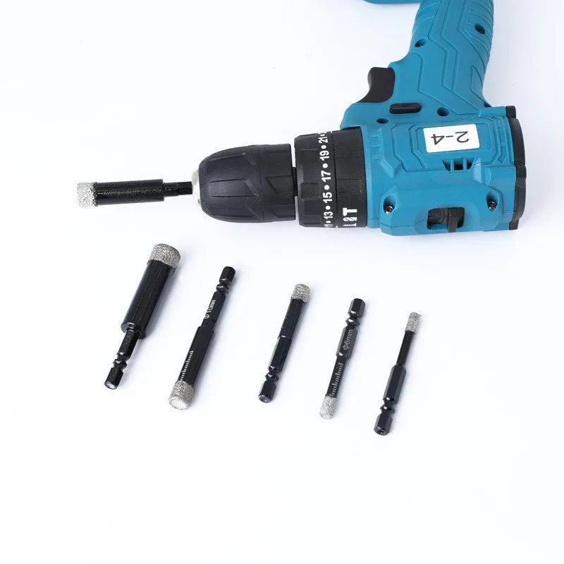 5~16mm Hex Handle Vaccum Brazed Diamond Dry Drill Bits Set Hole Saw Cutter for Marble Granite Ceramic Glass Tile Stone Hole Open