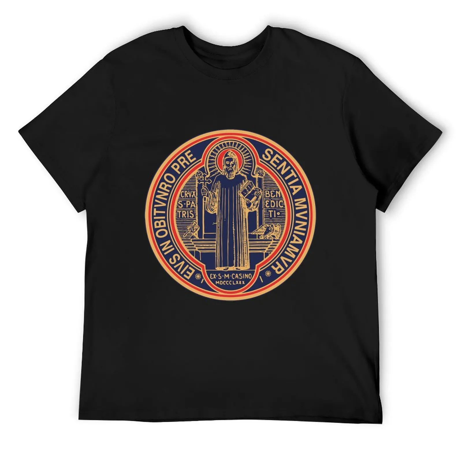 

The Medal of Saint Benedict T-Shirt quick drying valentines clothes baggy shirts sublime mens designer t shirt