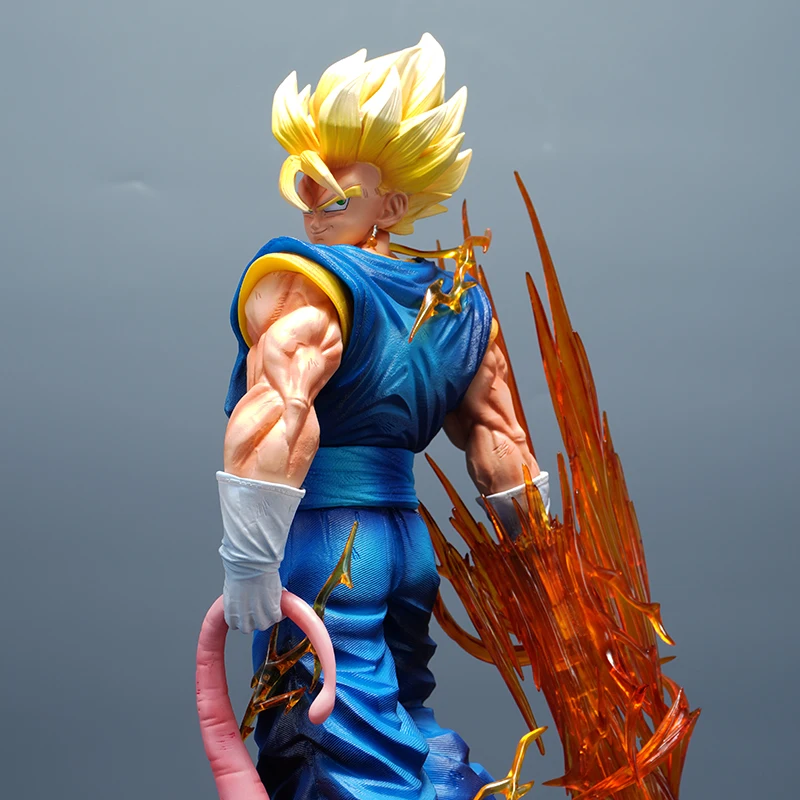 38cm Dragon Ball Yun Qi Vegetto 2.0 Figurka Anime 3 Głowy Wymienny Model Statua Kolekcja Dekoracja Biurka Ozdoba Zabawki dla Fanów