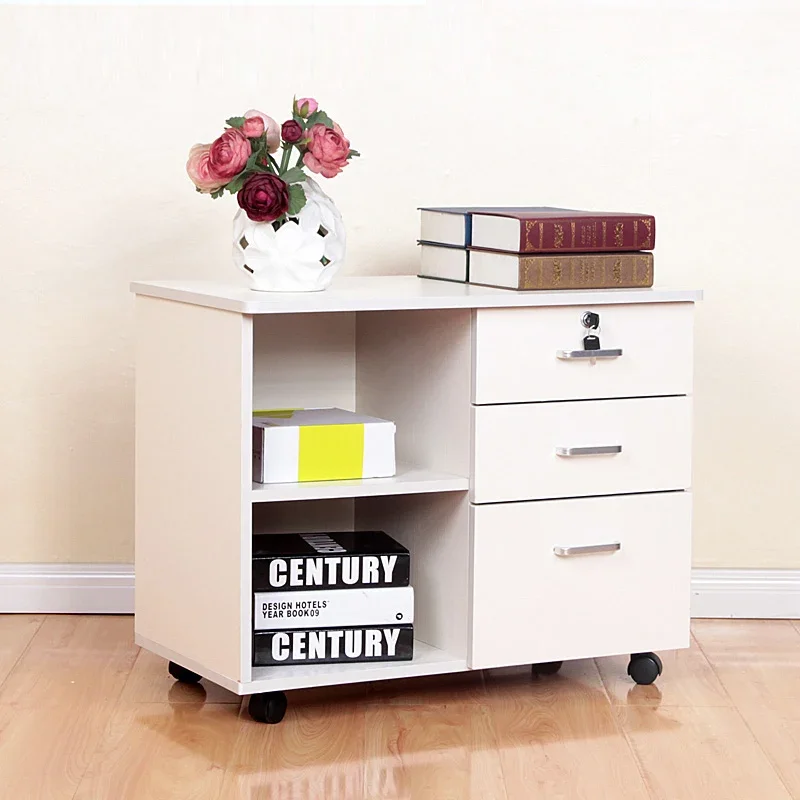 Office Floor-to-ceiling file cabinet Mobile low cabinet with lock Three drawers File cabinet Storage