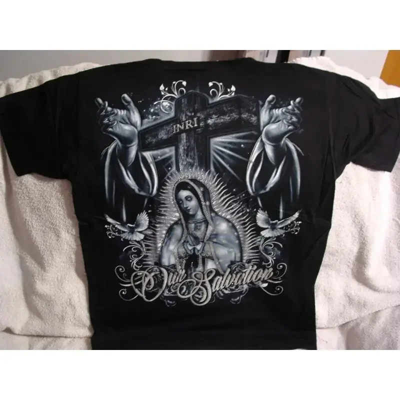 T-shirt Guadalupe Cross Inri Dove Hands Our Salvation