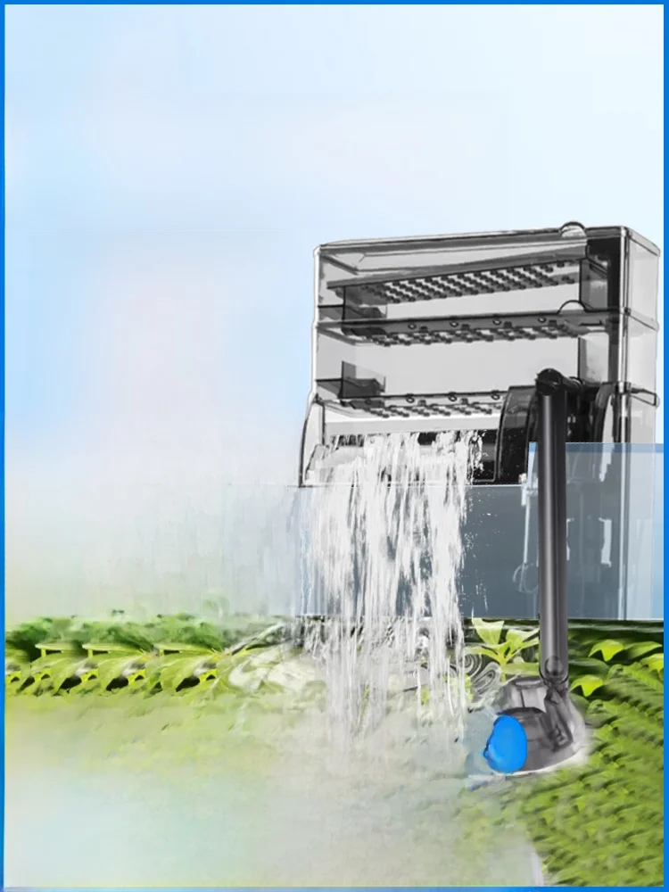 

Gold Quality XP3633 Aquarium Filter Water Purification Circulation Silent Water Pump Dry Wet Separation Wall Mounted Filter