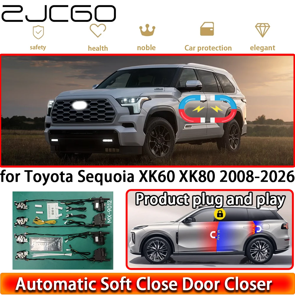 for Toyota Sequoia XK60 XK80 2008-2026 OEM Soft Close Door Kit Power Closing Latch System Auto Pull Door Easy Close Plug & Play