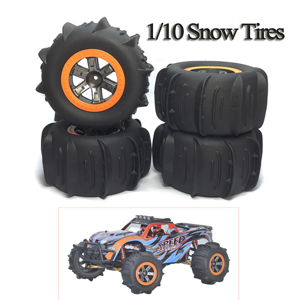 

Обновление 1/10, 4 шт., колеса для песочного снега для Traxxas HSP Wltoys 104009 104001 XLH 9125 RC Monster Truck Автомобильные аксессуары Запчасти