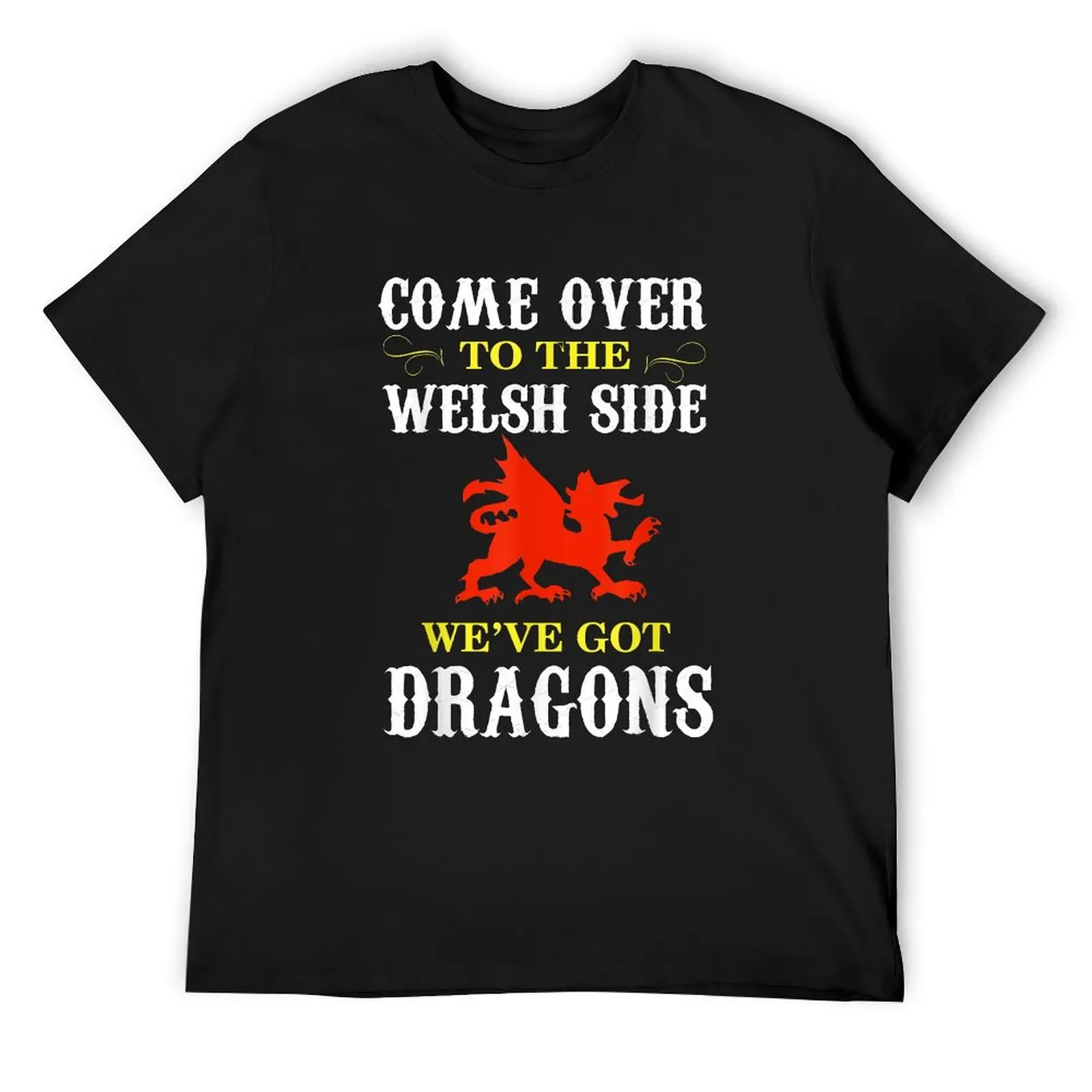 Come Over To The Welsh Side Wales Dragon T-Shirt boys animal print tops cute tops men tshirt