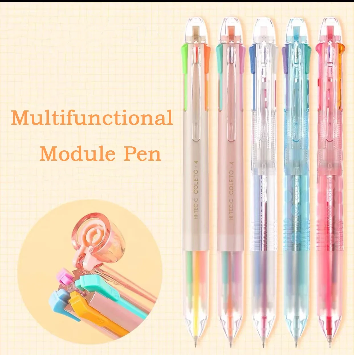 Pilot Coleto 4/5 Multifunction Modular Gel Pens Empty Case and 0.4mm-Gel Pen Multi Refill 0.5mm-Mechanical Pencil Component