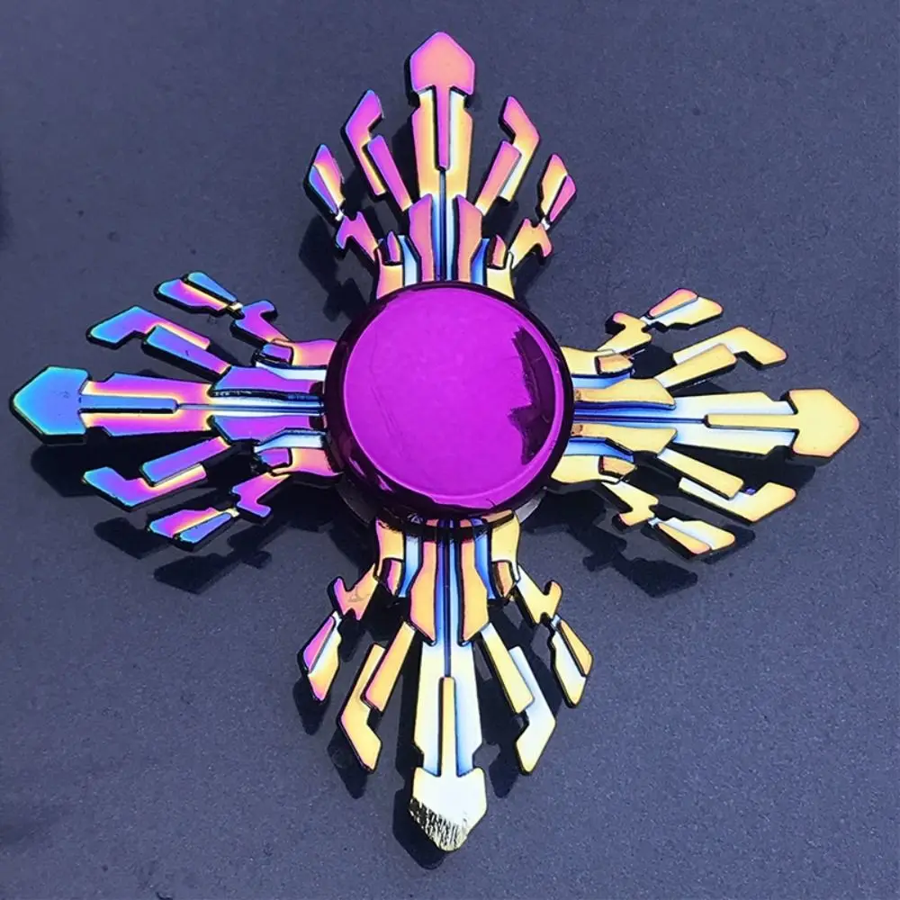 ドラゴンウィングハンドスピナー低ノイズ合金金属レインボーフィンガースピナー抗圧力高速指先ジャイロ子供のおもちゃ
