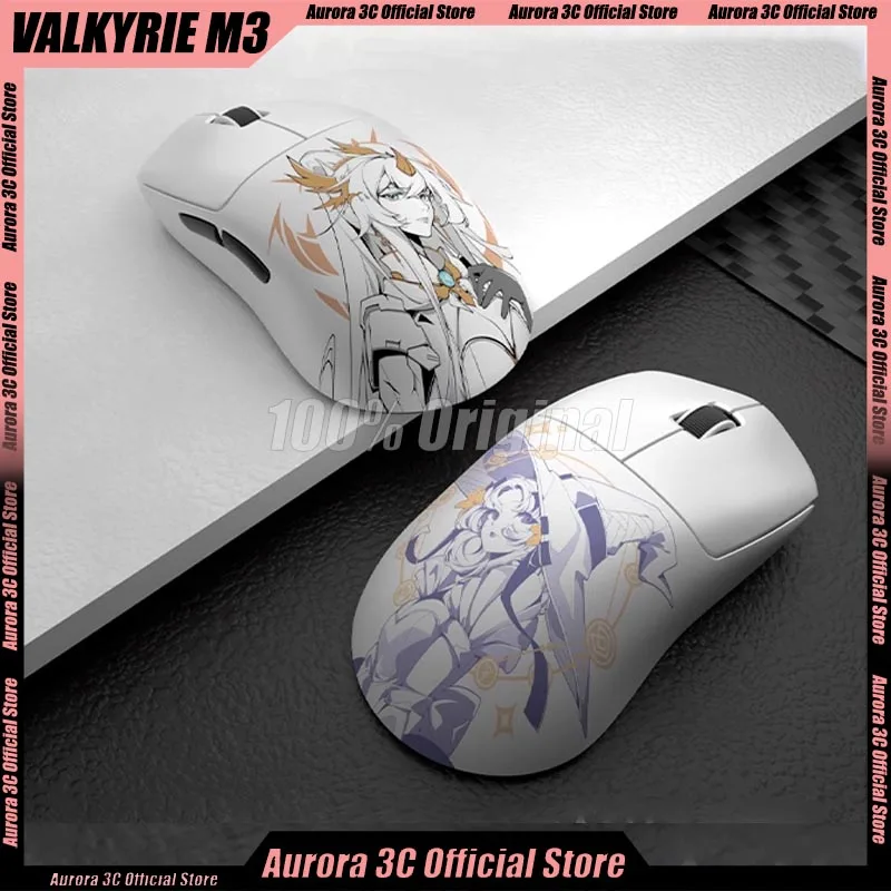 

Мышь VALKYRIE VK M3, трехрежимная беспроводная игровая мышь PAW3950, изготовленная на заказ 8000 Гц, скорость опрокидывания, легкие мыши, аксессуары для ПК для геймеров
