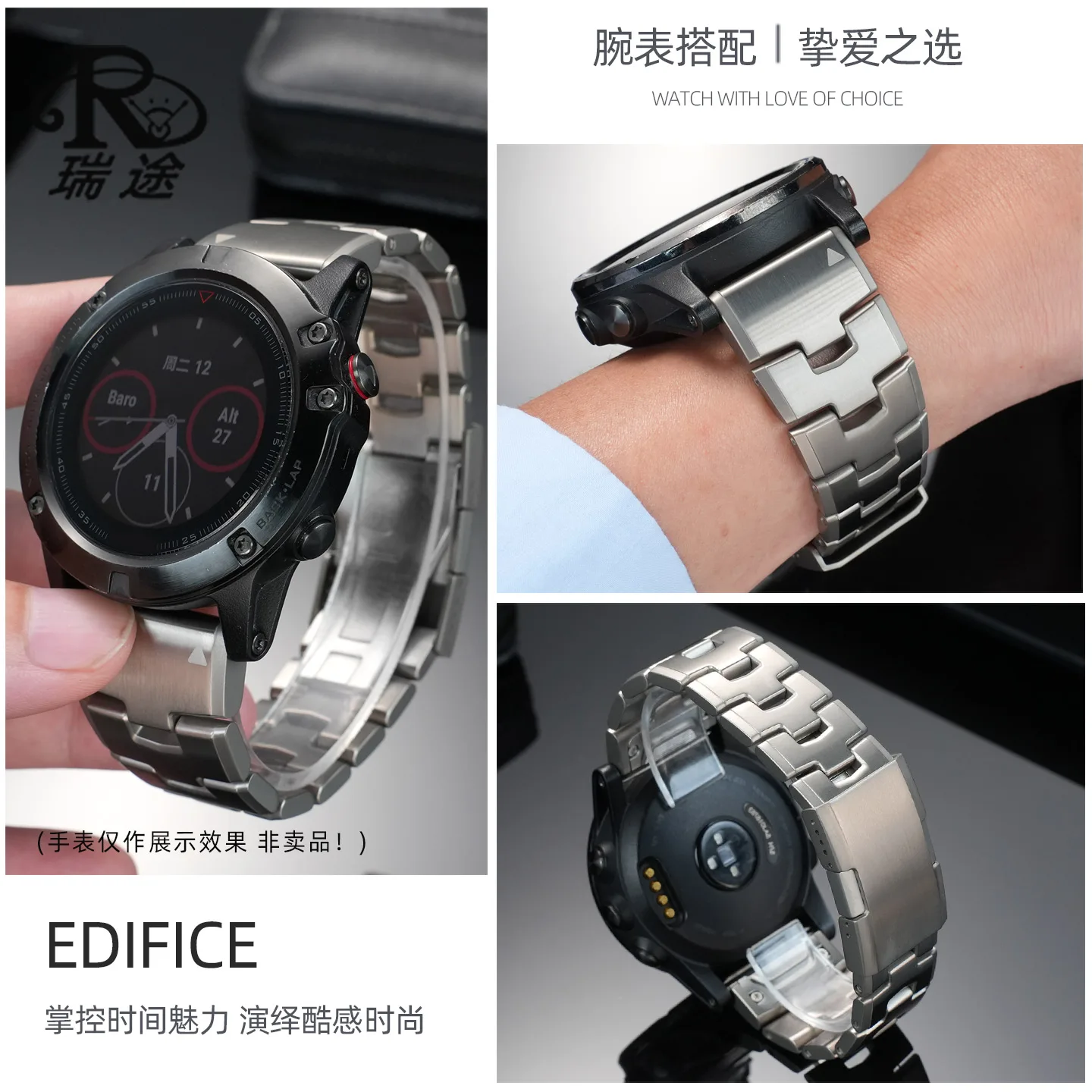 22mm 26mm Titanium Alloy watchband For Garmin Fenix 7 7X 6 6X 5 5X Pro Plus Smart watch strap Men quick release Metal bracelet