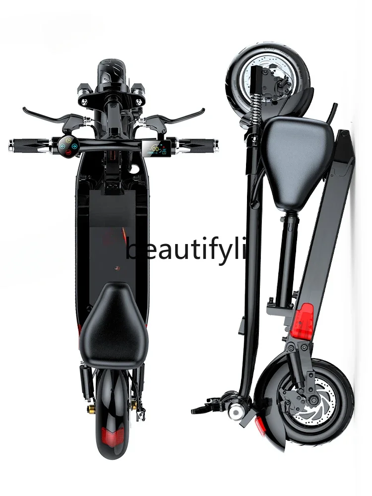 

YH Electric scooter ultra-light folding mini electric car small car driving battery car scooter