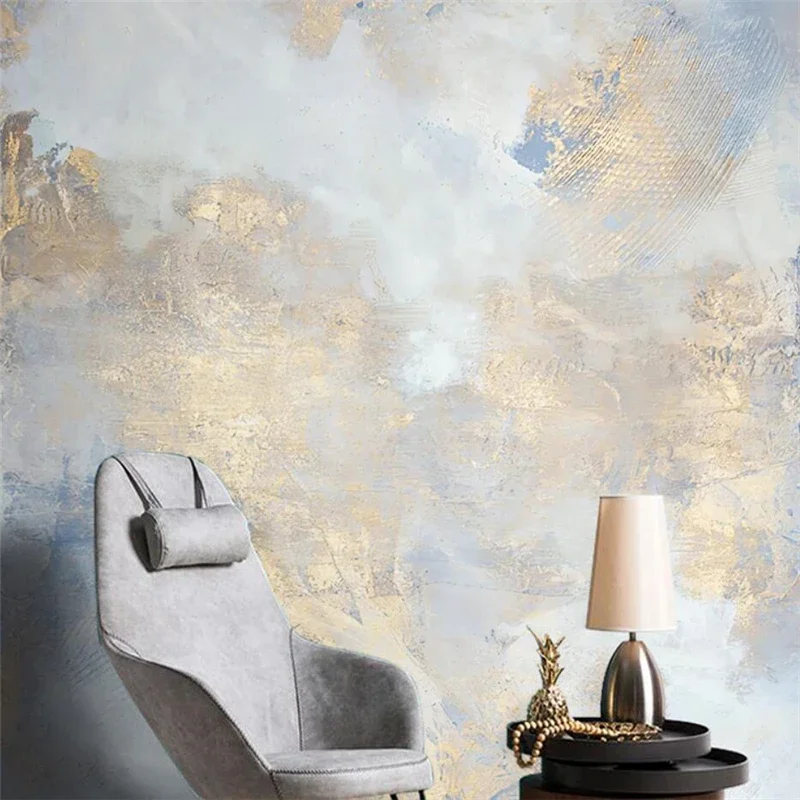 Custom Abstract painting retro marble wallpapers living room TV background wall paper mural decorative wall covering Stickers