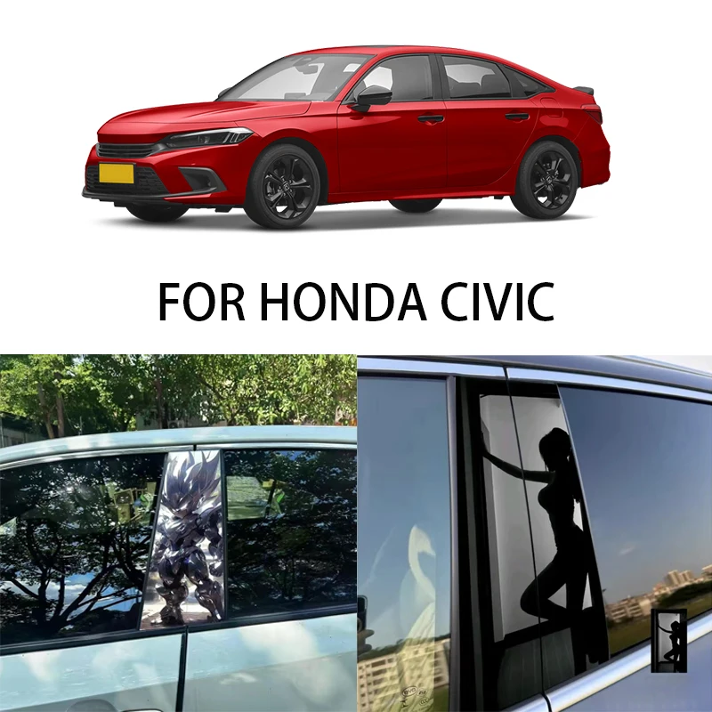 

FOR HONDA CIVIC window trim center pillar sticker