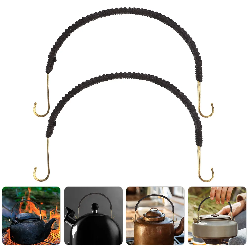 

2Pcs Teapot Handle Replacement Ergonomic Anti-Scald Kettle Grip Wear-Resistant Teapot Grip Accessory for Daily Use