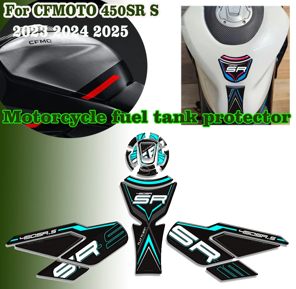

Motorcycle Tank Pad Protector Sticker Decals Kit For CFMOTO 450SR S 450 SR 450SRS 2023 2024 2025