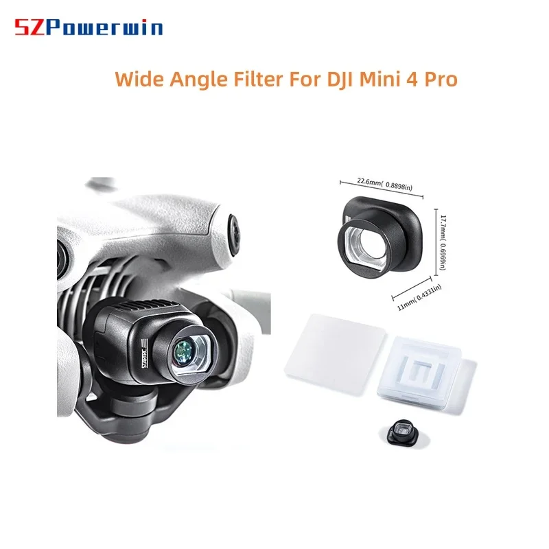 Wide Angle Filter Shooting Range Increase 25% Mini 4 Pro Camera Wide-angle Lens Filters For DJI Mini 4 Pro Accessories