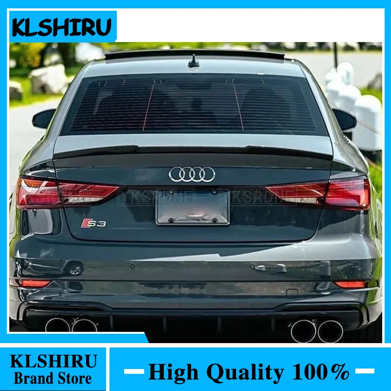 For Audi A3 sedan 2014-2020 high quality ABS Plastic Unpainted Color Rear Spoiler Wing Trunk Lid Cover Car Styling 