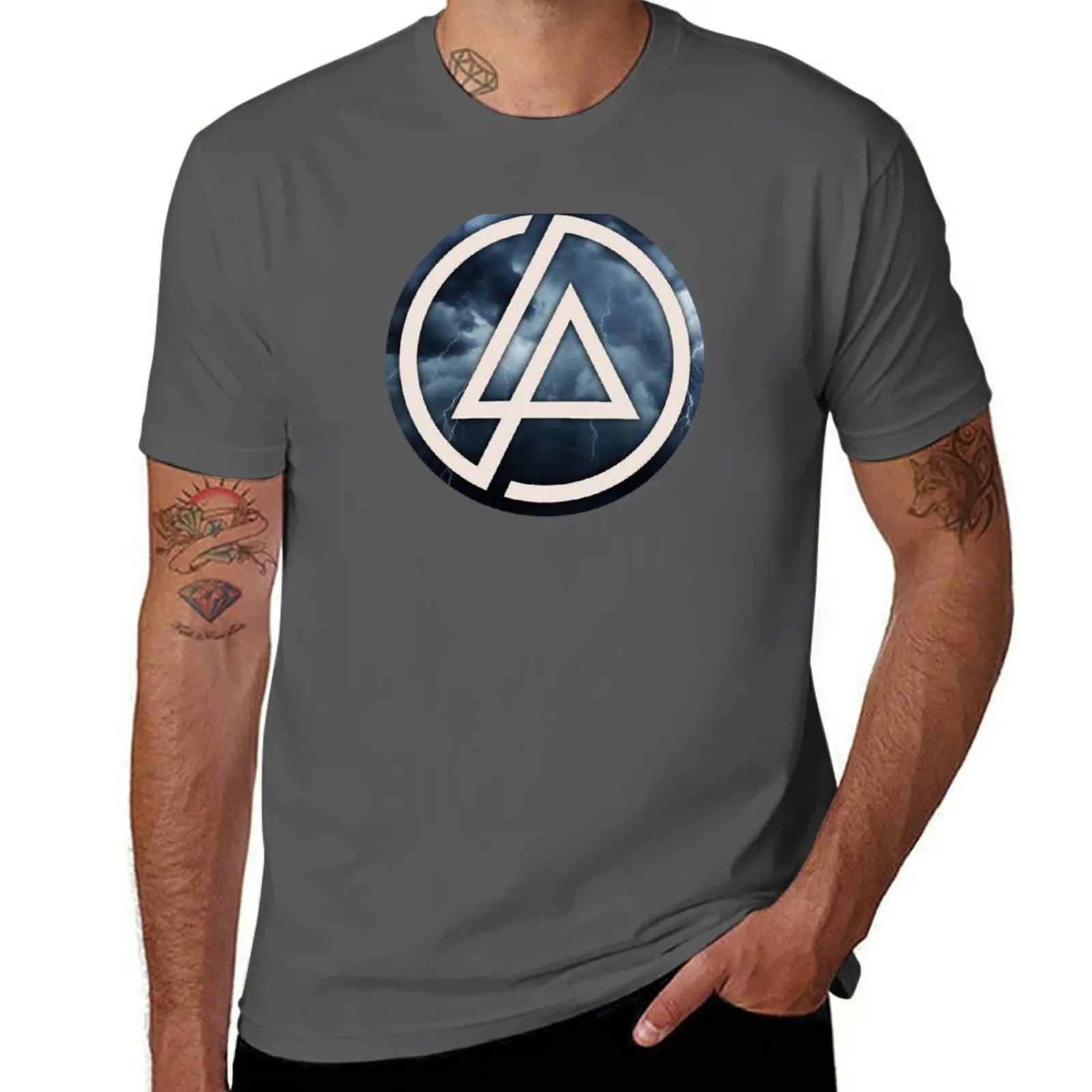 Linkin Park Logo 2024 - Storm T-Shirt blue lock plus size tops anime clothes t shirts for men pack