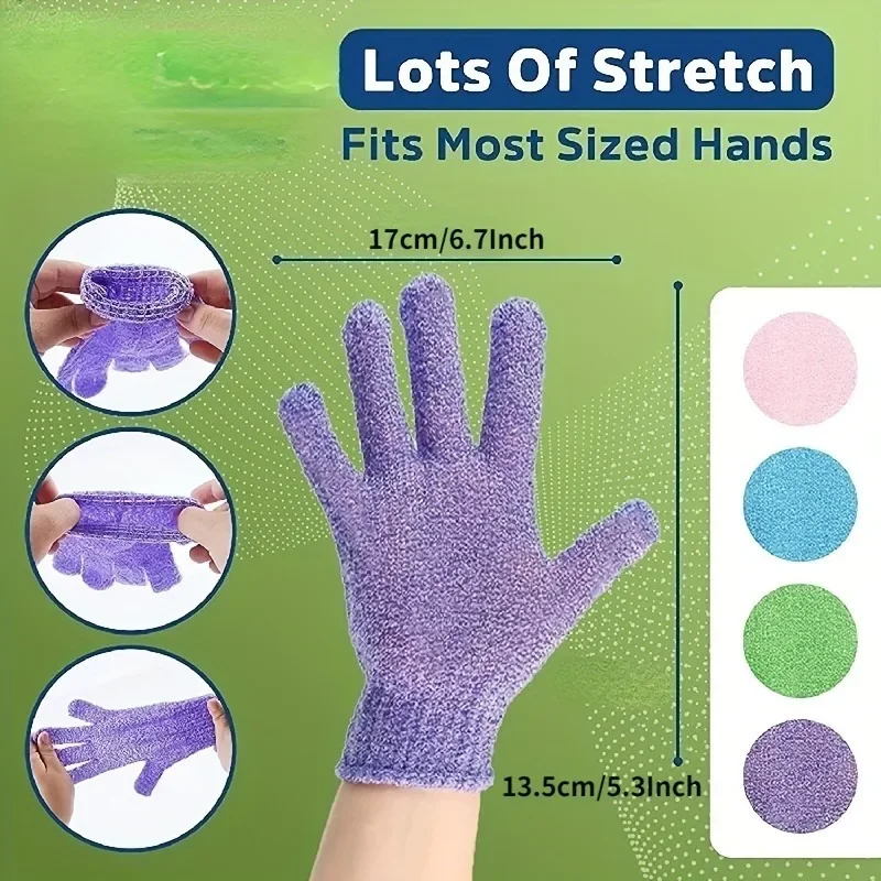 10Pairs Exfoliating Bath Gloves Reversible Shower Scrub Mitts Body Cleansing Towel Back Scrubber For Deep Cleansing Dead Skin Removal Spa Massage Bath Products For Home Travel Gym view 8