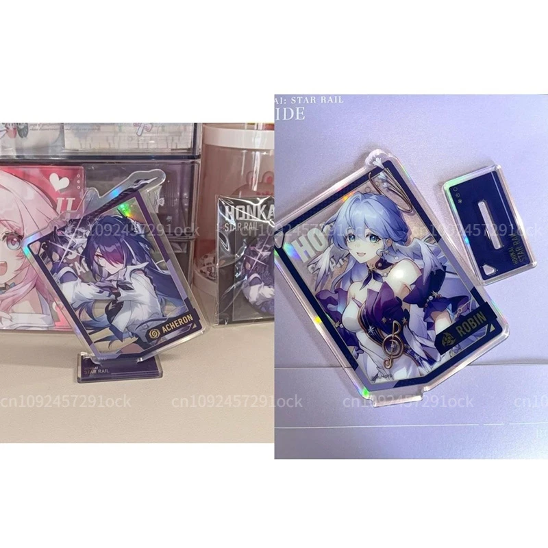 Sunsyea Honkai Star Rail MiHoYo Acheron Robin Jade Acrylic Stand 6cm XJLX Series Standee Pendant Keychain