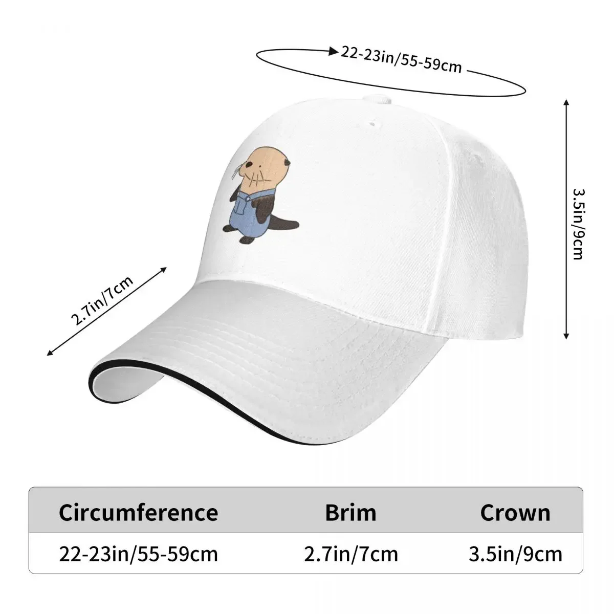 Kevin The Otter Cap Fashion Casual Baseball Caps Adjustable Hat Hip Hop Summer Unisex Baseball Hats Customizable Polychromatic