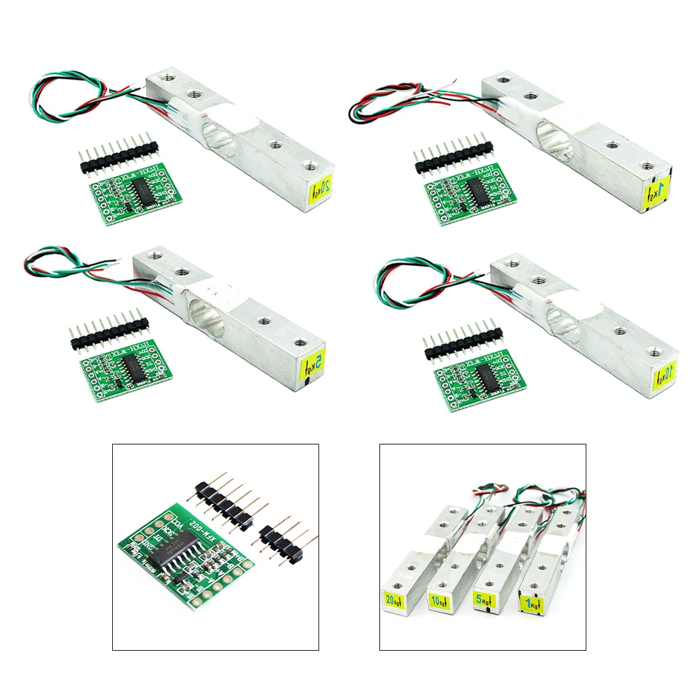 X711 Weighing Sensor AD Module Weight Sensor 1KG 5KG 10KG 20KG Module Electronic Scale Aluminum Alloy Weighing Pressure Sensor