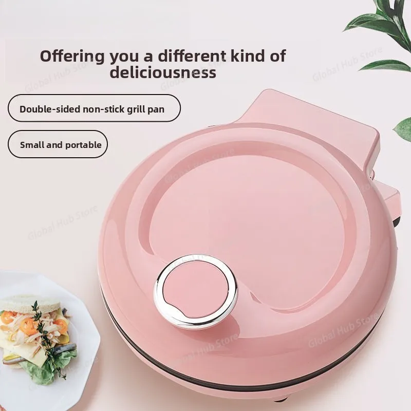 Household Electric Skillet Crepe Pancake Maker Double Side Heating Automatic Pizza Making Machine Portable BBQ Frying Pan