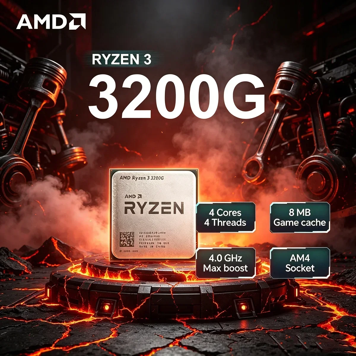 cpu-desktop-amd-r3-3200g-a-basso-consumo-multi-task-4mb-cache-grafica-vega8-4-core-4-thread-socket-am4-per-pc-domestico-senza-ventola