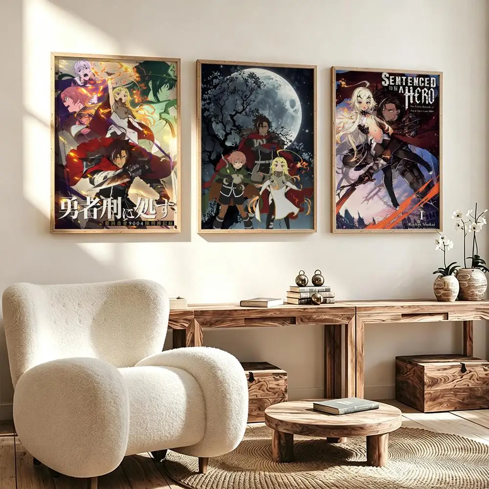 Modern Aesthetic Wall Art Poster anime Sentenced to Be a Hero Poster for Office Home Decor Interior Large Wall Picture Print