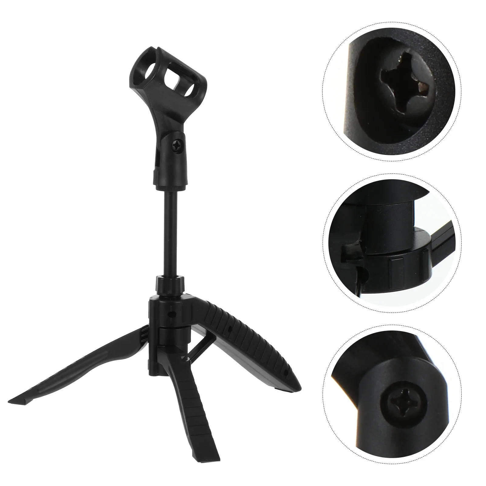 Universal Microphone Bracket Telescopic Design Adjustable Height Non Slip Silicone Base for Desk Use Desktop Microphone Stand