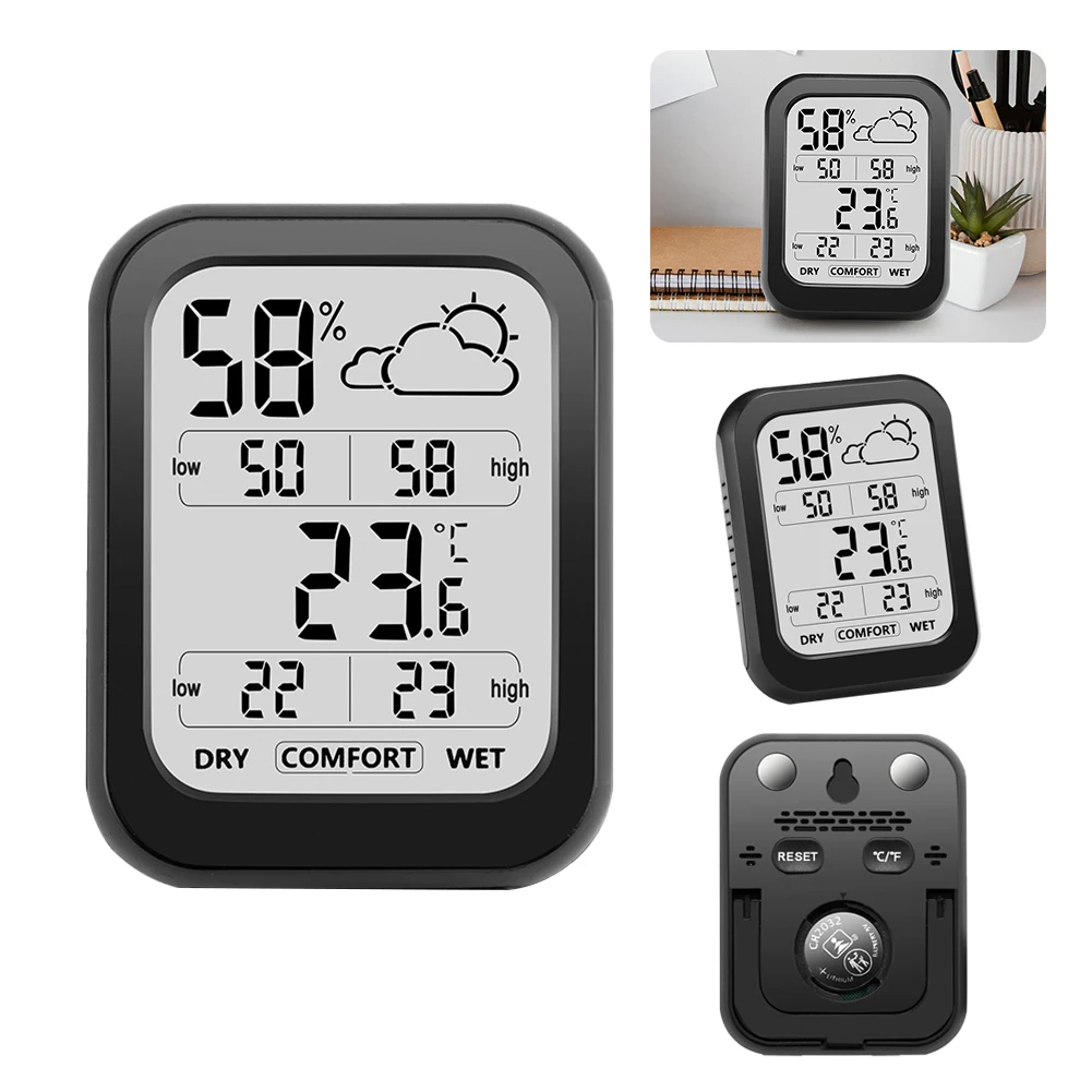 Digital Indoor Thermometer Hygrometer Room Calibrated Humidity Meter Temperature Humidity Monitor Indicator Sensor ℃/℉