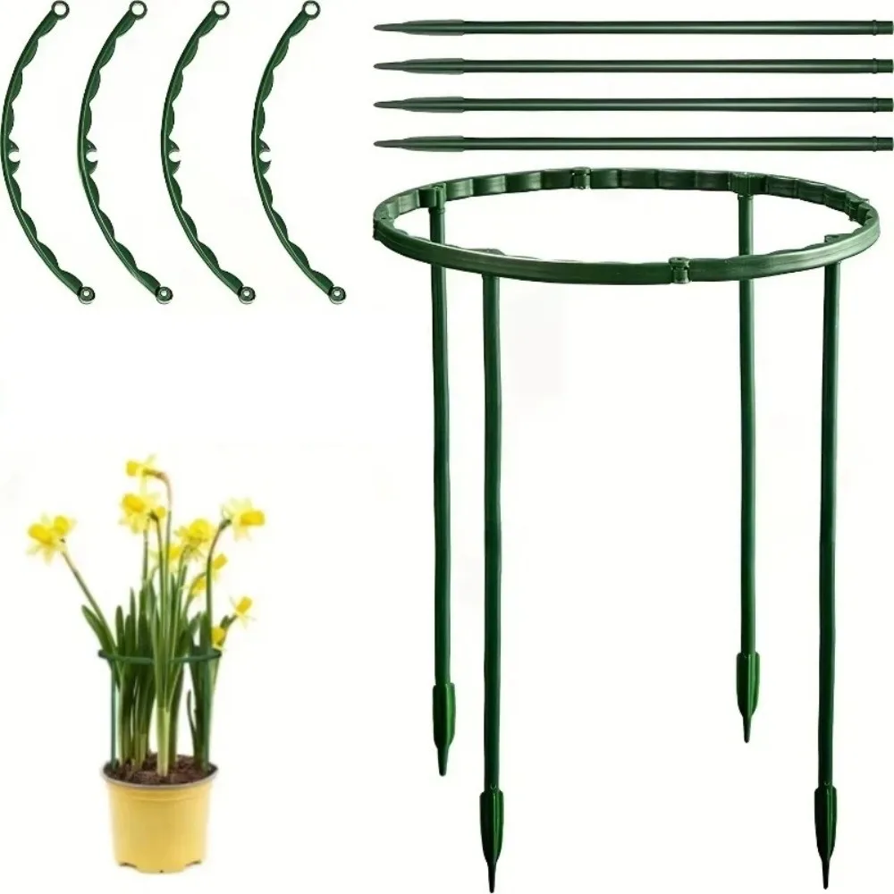 6pcs Set Plastic Plant Support Pile Grow Support Greenhouse Arrangement Plant Support Pile Stand Bonsai Fixed Rod Flower Support