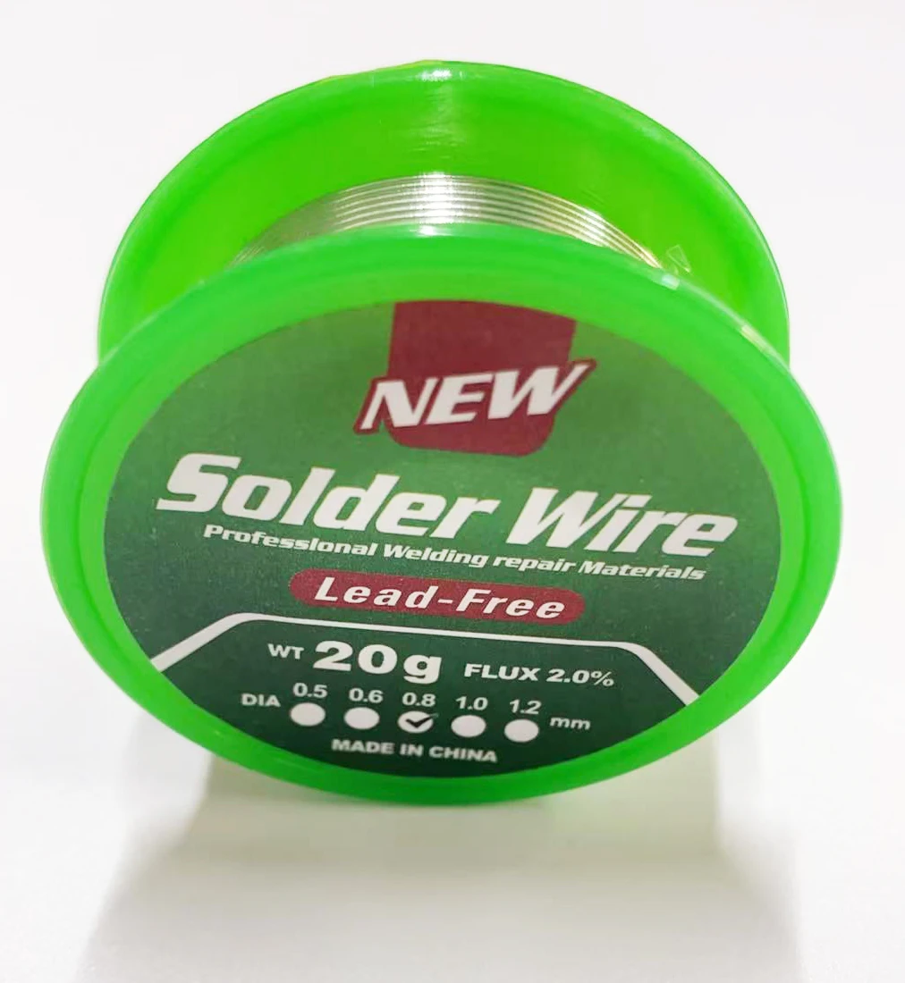 20 جرام لحام عالي الجودة خالي من الرصاص مع سلك لحام أساسي من الصنوبري، تدفق عالي النقاء SN99.3CU0.7، مناسب لمواد اللحام المعدني #1