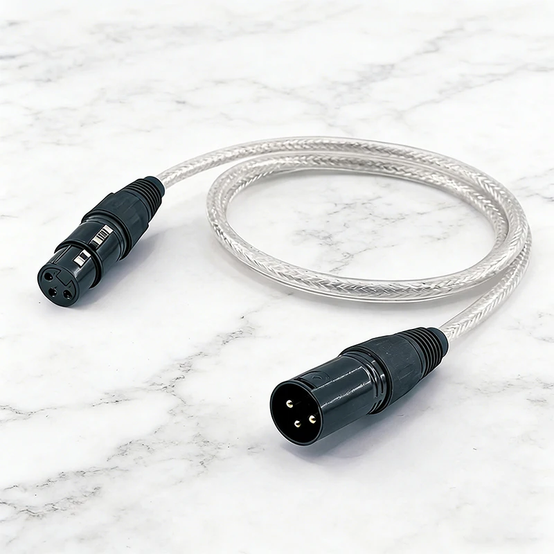XLR Cable 3 Pin Balanced XLR Male to Female Microphone Cable Noise Cancelling Mic Speaker Cable for Power Amplifier