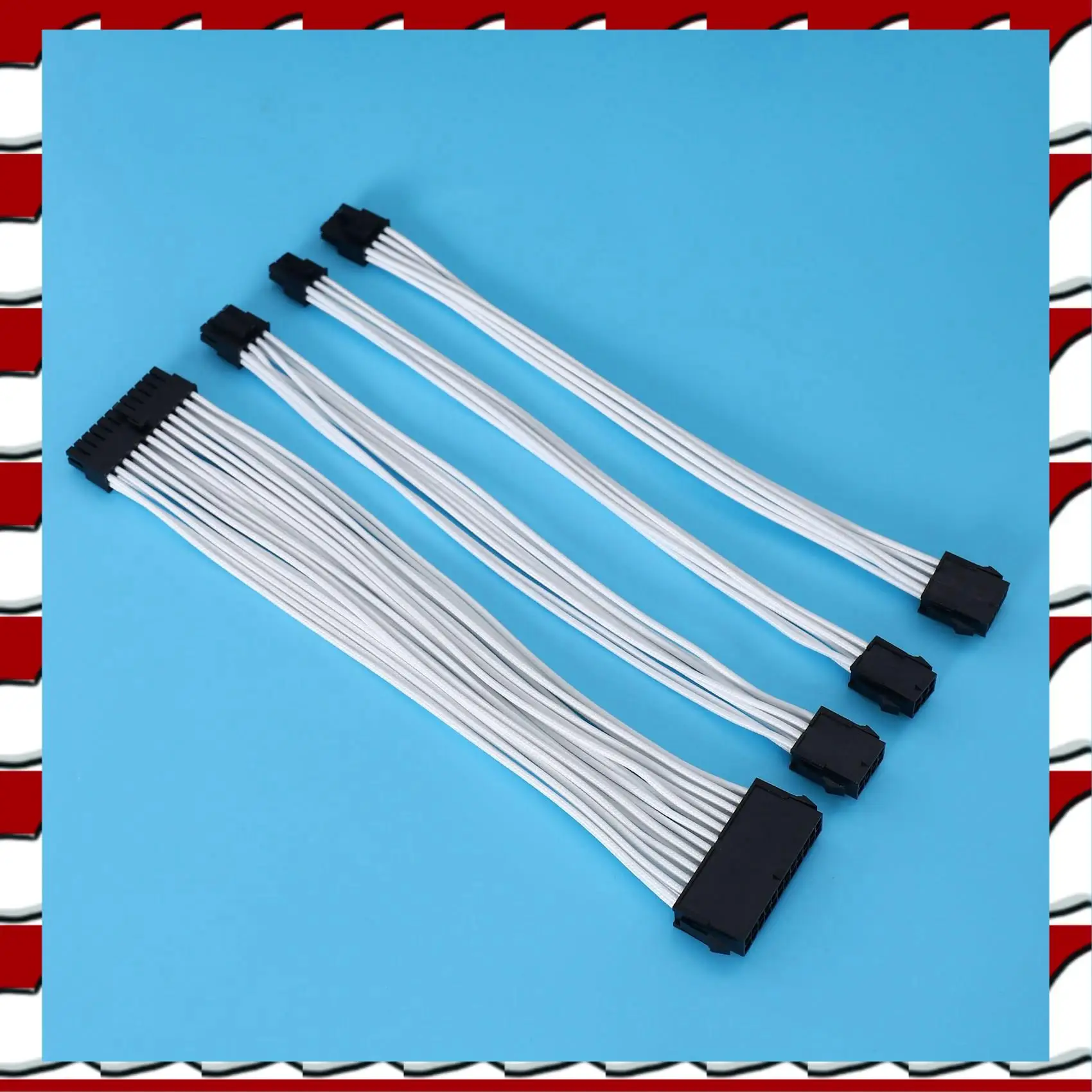 

T35C 2X Basic Extension Cable Kit, 2Pcs Atx 24Pin/Eps 4+4Pin/Pci-E 8Pin/Pci-E 6Pin Power Extension Cable