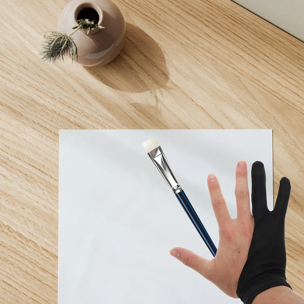 3Pcs Affordable Artist Gloves for Sketching Painting Digital Art Two-Finger Drawing Gloves Tablet Tracing Light Pad