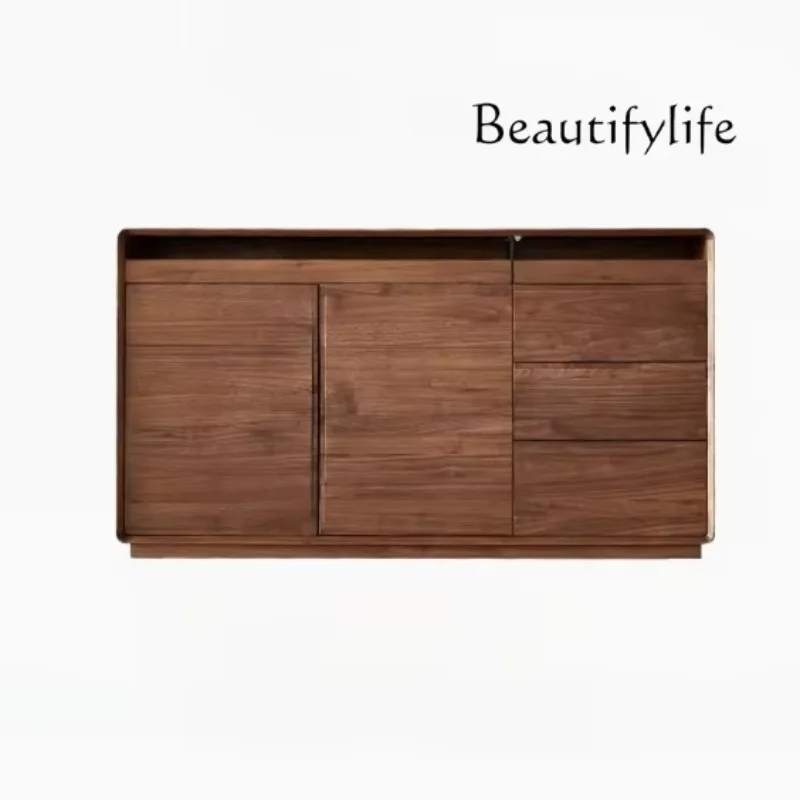 Y North American Black Walnut Dining Side Cabinet Italian Minimalist All Solid Wood Side Cabinet Household Storage And Tea Cabin