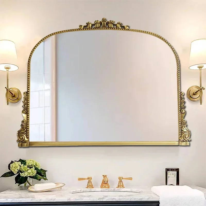 Vintage Handicraft Wall Mirror Girls Luxury Interior Bathroom Antiques Mirrors Rabbit Toilet Decoracion Hogar Room Decorate