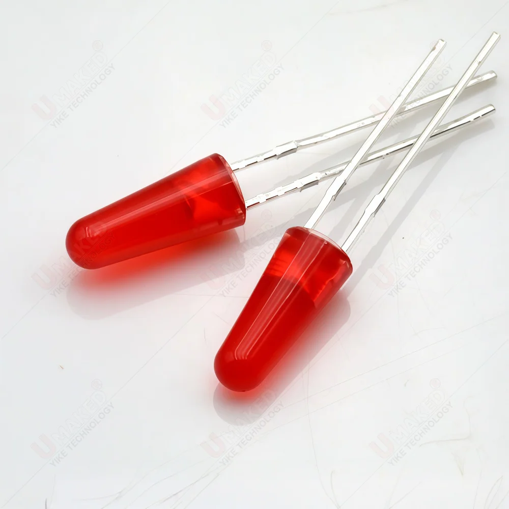 1000pcs 3x10mm cone shape LED Light diodes chips white red Emitting Diode Lamp Bright Color 2-3V Indicator DIP PCB Circuit Bulb