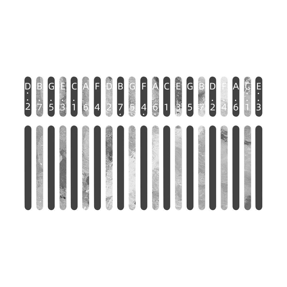 21 Key  Note Stickers PVC  Scale Sticker Eye-Catching Colorful  Note Decor Musical Instrument Accessories