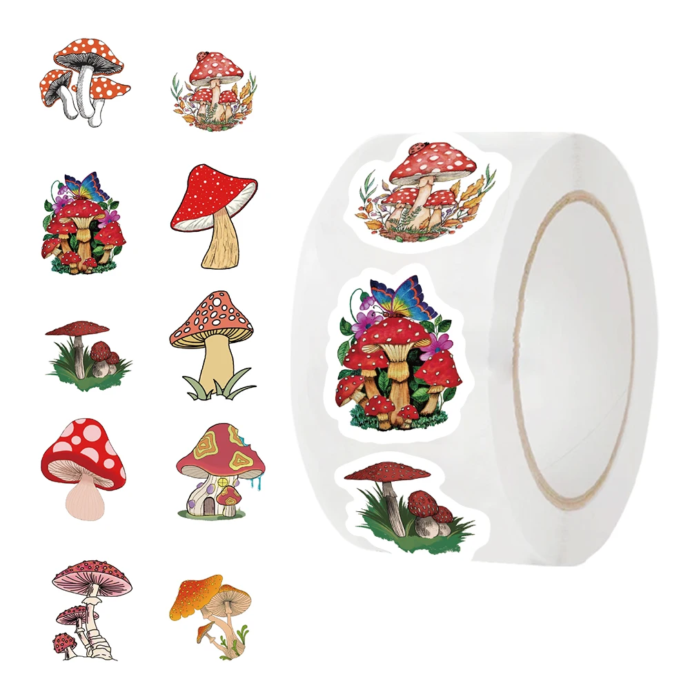 500pcs Mushroom Reward Stickers for Kids Children Kindergarten School Teacher Encouragement Students Toys Stationery Sticker