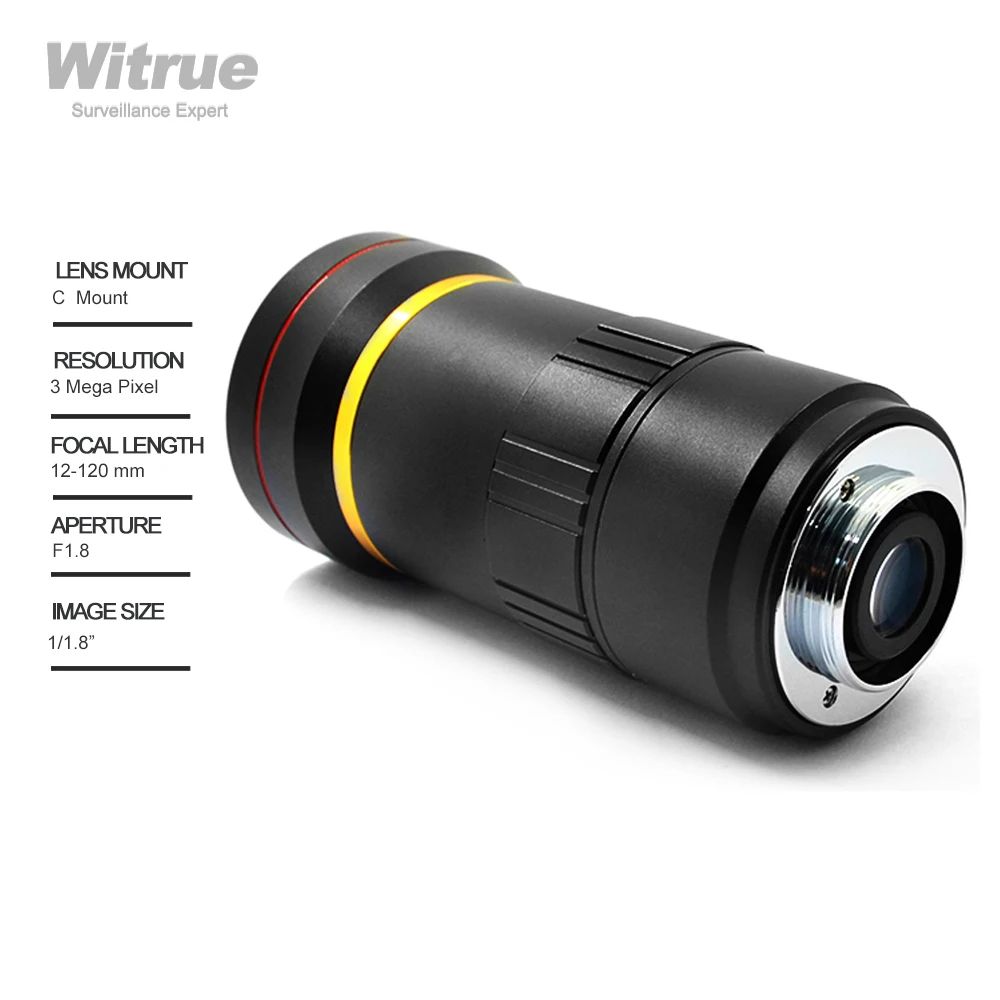 Witrue Vifocal Lens 3 Megapixel 12-120mm Manual Iris 1/1.8\