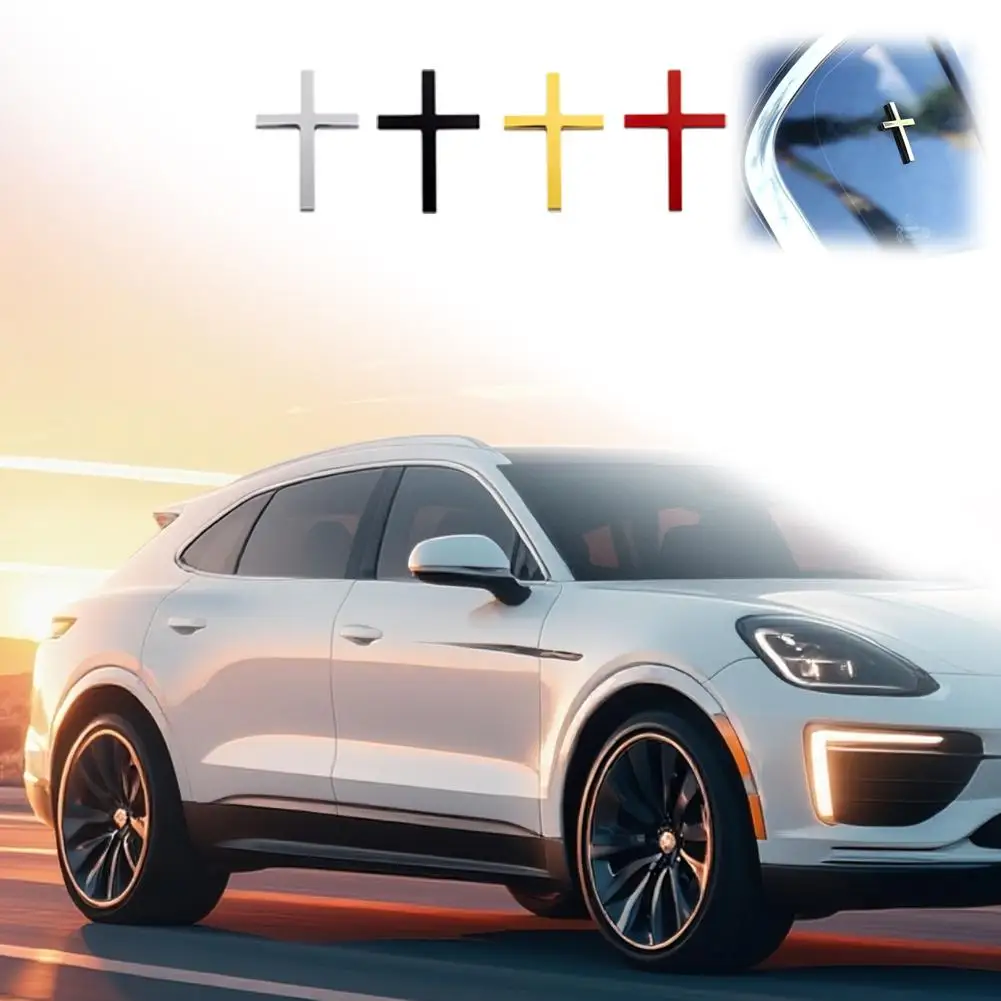 ملصقات معدنية للسيارات، ملصقات متقاطعة ثلاثية الأبعاد، ملصقات زينة شخصية لجسم الخدش، ملصقات، خلفية T1J1 #3