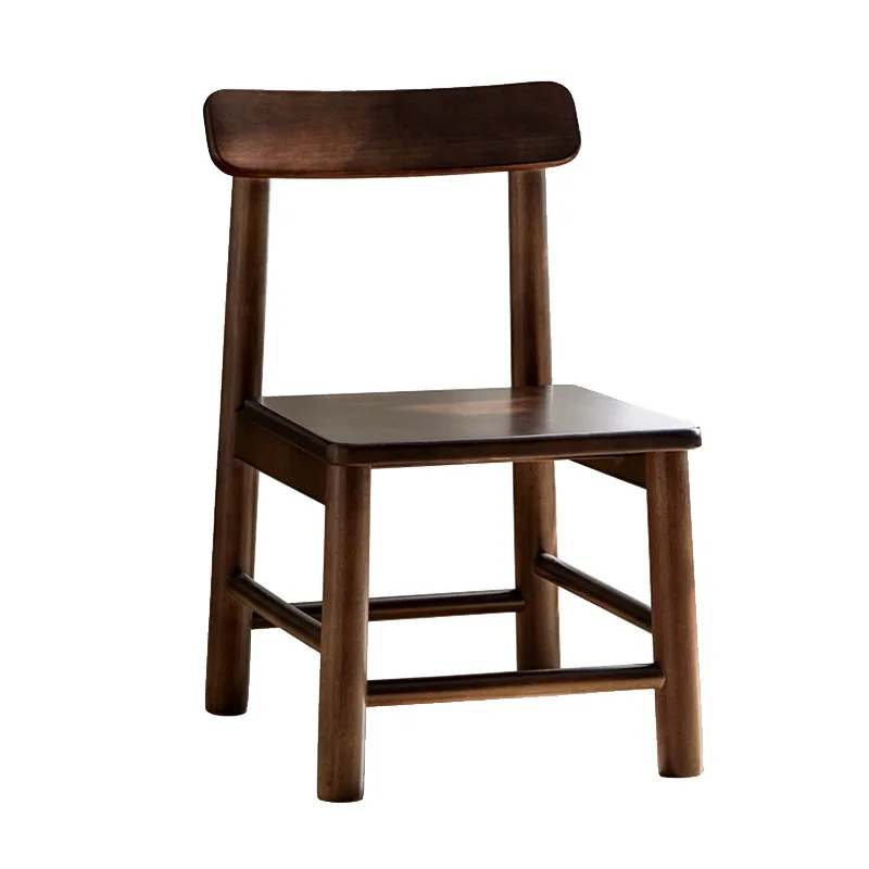 

Solid wood stool, household, backrest, sturdy, walnut, medieval style