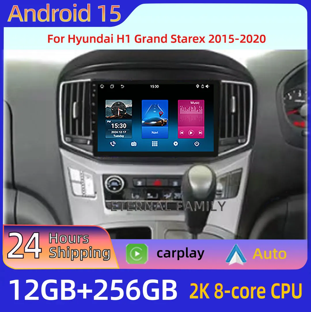 

Android 15 car radio For Hyundai H1 Grand Starex 2015-2020 Multimedia GPS Video Autoradio Navigation Stereo Radio 5G DVD BT 4G