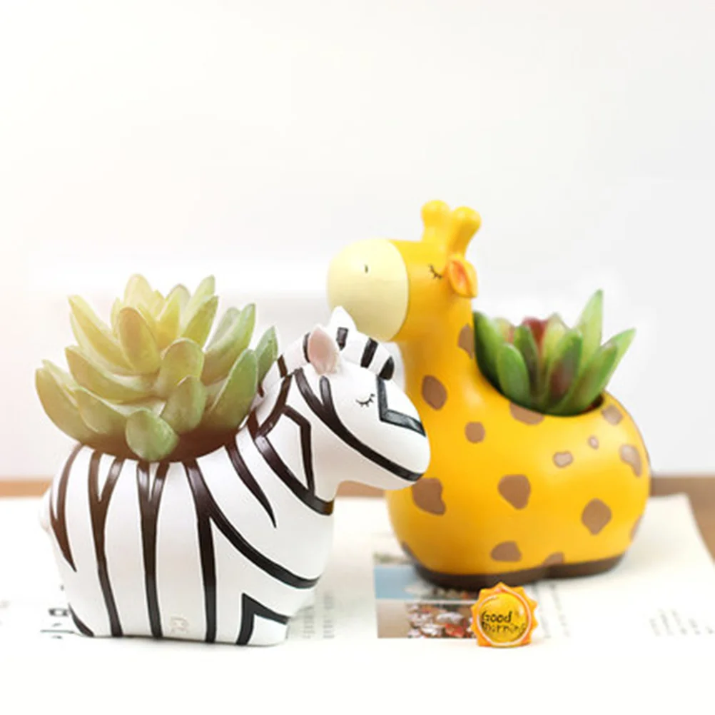 

Animal Figurine Pot Decor Succulent Desktop Flower Decorative Pots Bonsai Mini Cactus