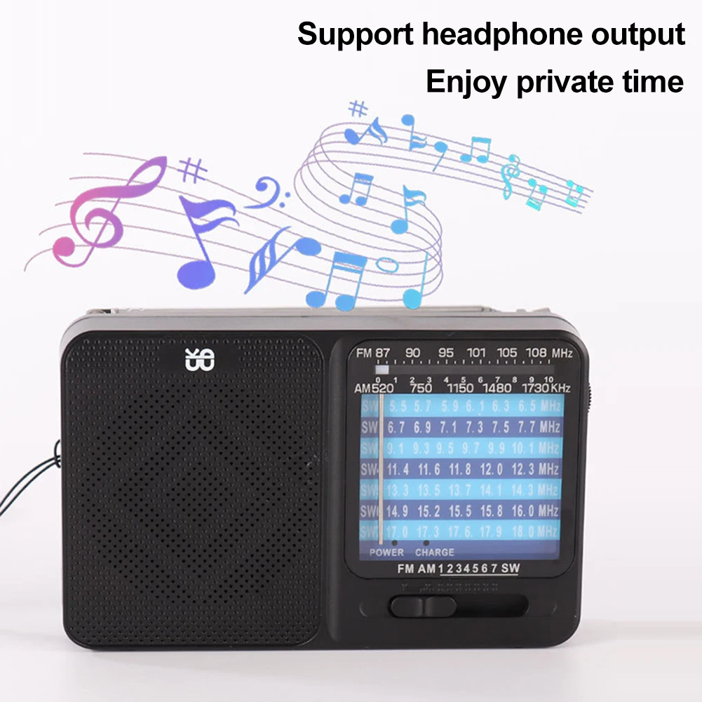 W-913 راديو الطقس في حالات الطوارئ كامل النطاق FM AM SW راديو يعمل بالبطارية راديو صغير متعدد الوظائف مع مقبس سماعة الرأس