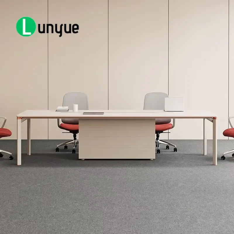 Modern Executive Conference Table 4-6 Seats Lightweight Modular Wooden Office Meeting Desk For Business Conference Room