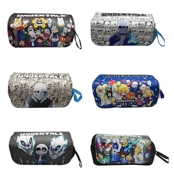 Stylo Cosplay Undertale, boîte de papeterie scolaire pour étudiants, trousse de maquillage cosmétique, cadeau