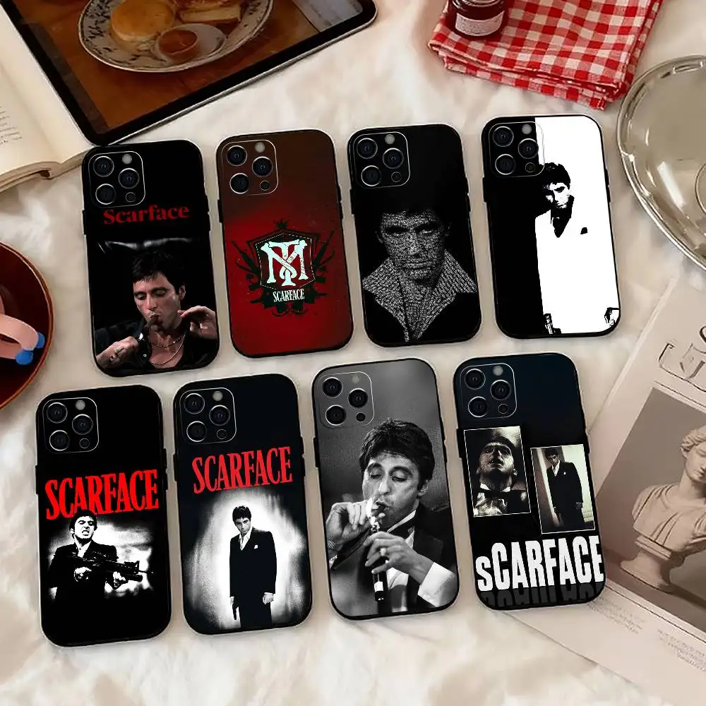 

Fashion H-Hot R-Scarface Phone Case For iPhone 17, 16,15,14,13,12,11 Plus,Pro Max, Others Soft Black Cover